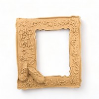 Wood Carving Decorative Frame Shoes 13cm. X 14cm.