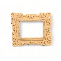 Wood Carving Decorative Frame Parallel 10cm. X 9cm.
