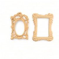 Wood Carving Decorative Frame set of 2 Pieces 6cm. X 5cm.