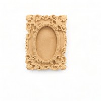 Wood Carving Decorative Frame Parallel 5cm. X 4cm