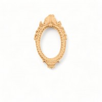 Wood Carved Decorative Frame Oval 6cm x 4cm.