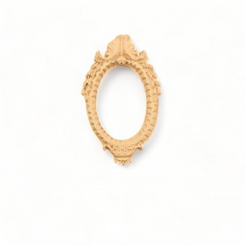 Wood Carved Decorative Frame Oval 6cm x 4cm.