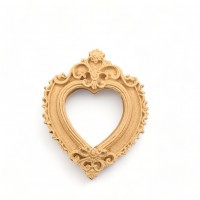 Wood Carved Decorative Heart Frame 6cm. X 5cm