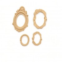 Wood Carving Frame set of 4 Pieces