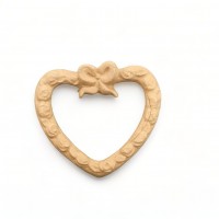 Wood Carved Decorative Heart Frame 7cm. X 6cm.