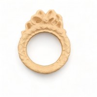 Wood Carved Round Frame 6cm.X8cm.