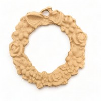 Wood Carved Decorative Wreath Diameter 7cm.