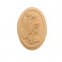 Wood Carving Decorative Cameo 8cm. X 6cm.