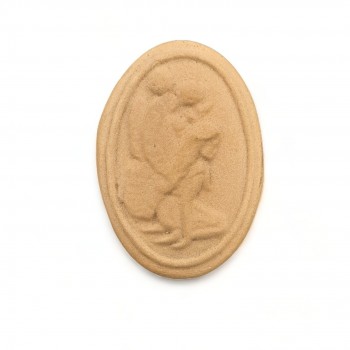 Wood Carving Decorative Cameo 8cm. X 6cm.