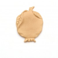 Wood Carved Decorative Pomegranate 7cm. X 6cm.
