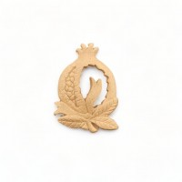 Wood Carved Decorative Pomegranate 5cm. X 3cm.