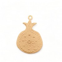 Wood Carved Decorative Pomegranate 5cm. X 4cm.