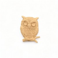 Wood Carved Decorative Owl 5cm. X 3cm.