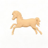 Wood Carved Decorative Horse 8cm. X 6cm.