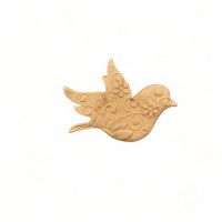 Wood Carved Decorative Bird 5cm. X 4cm.