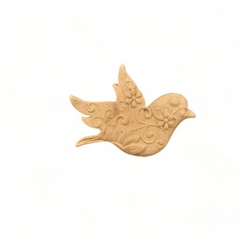 Wood Carved Decorative Bird 5cm. X 4cm.