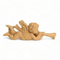 Wood Carving Decorative Little Angel 14cm. X 5cm.