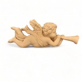Wood Carving Decorative Little Angel 14cm. X 5cm.