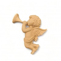 Wood Carving Decorative Little Angel 11cm. X 9cm.