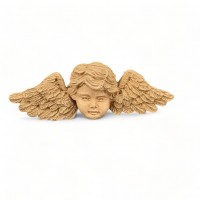 Wood Carving Decorative Little Angel 10cm. X 3cm.
