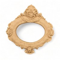 Wood Carving Frame Oval 16cm. X 14cm.