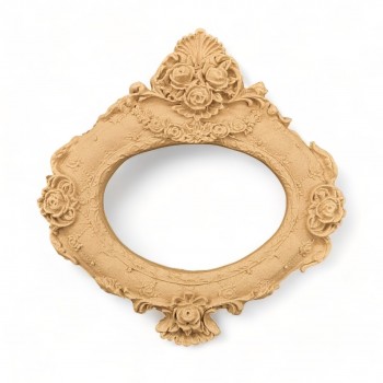 Wood Carving Frame Oval 16cm. X 14cm.