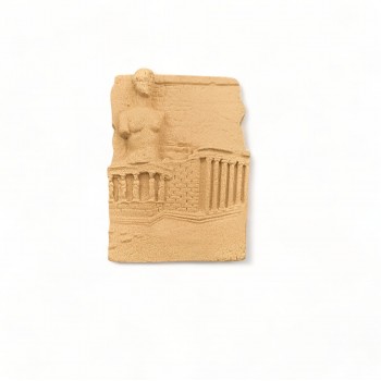 Wood Carved Ancient Greece 5cm. X 6cm.