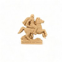 Wood Carving Decorative Alexander the Great 4cm. X 4cm.
