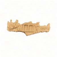 Wood Carved Crete 8cm. X 2cm.