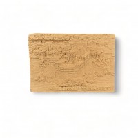 Wood carving Mount Athos 6cm. X 4cm.