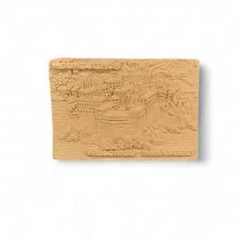 Wood carving Mount Athos 6cm. X 4cm.