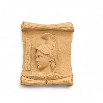 Wood-carved Goddess Athena 5cm. X 6cm.