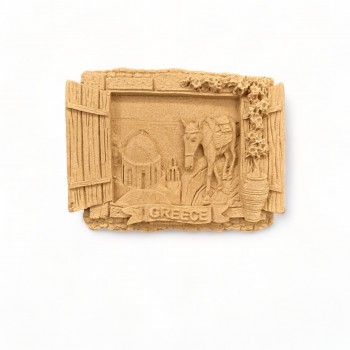 Wood Carved Greece 5cm. X 7cm