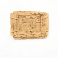 Wood Carved Greece 5cm. X 6cm.