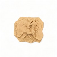 Wood Carved Ancient Runners 5cm. X 4cm.