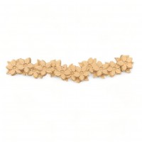 Wood Carved Decorative Flower Garland 14cm. X 2cm.