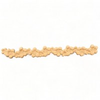 Wood Carved Decorative Flower Garland 17cm. X 1cm.