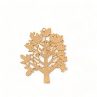 Wood Carved Decorative Tree 6cm. X 5cm.
