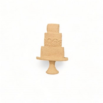 Wood Carved Decorative Cake 4.5cm. X 3cm.