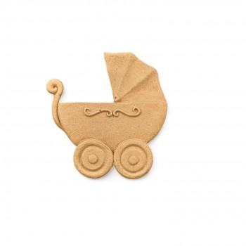 Wood Carved Decorative Trolley 4.5cm. X 4.5cm.