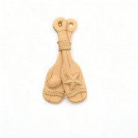 Wood Carving Decorative Rackets 6cm. X 4.1cm