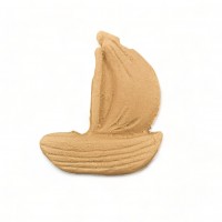 Wood Carved Decorative Boat 6cm. X 6.8cm.