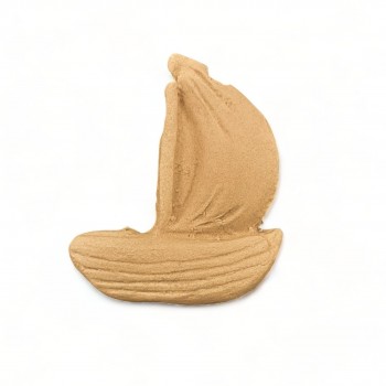 Wood Carved Decorative Boat 6cm. X 6.8cm.