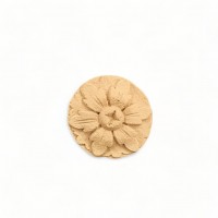 Wood Carved Flower Rosette Diameter 4cm.