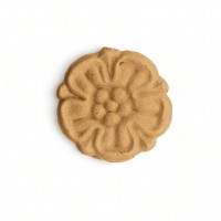 Wood Carved Decorative Flower Diameter 3cm.