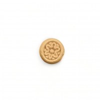 Wood Carved Flower Rosette Diameter 2cm.