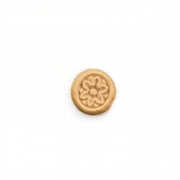 Wood Carved Flower Rosette Diameter 2cm.