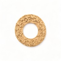 Wood Carved Decorative Wreath Diameter 4cm.