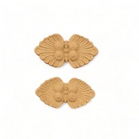 Wood Carving Decorative Set of 2 pieces 4cm. X 2cm.