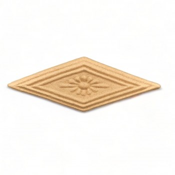 Wood Carved Decorative Rhombus 7.5cm. X 2.8cm